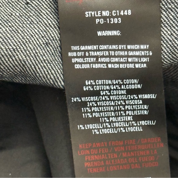 Liquor N Poker Utility Short Denim Skirt In Dark Wash UK10 NWT - Picture 8 of 9